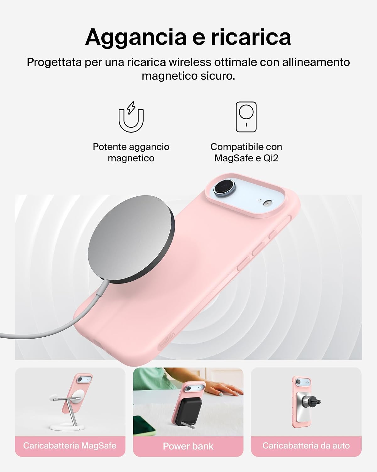 Thumbnail 4 de Belkin SheerForce Protect Cover iPhone Air rosa