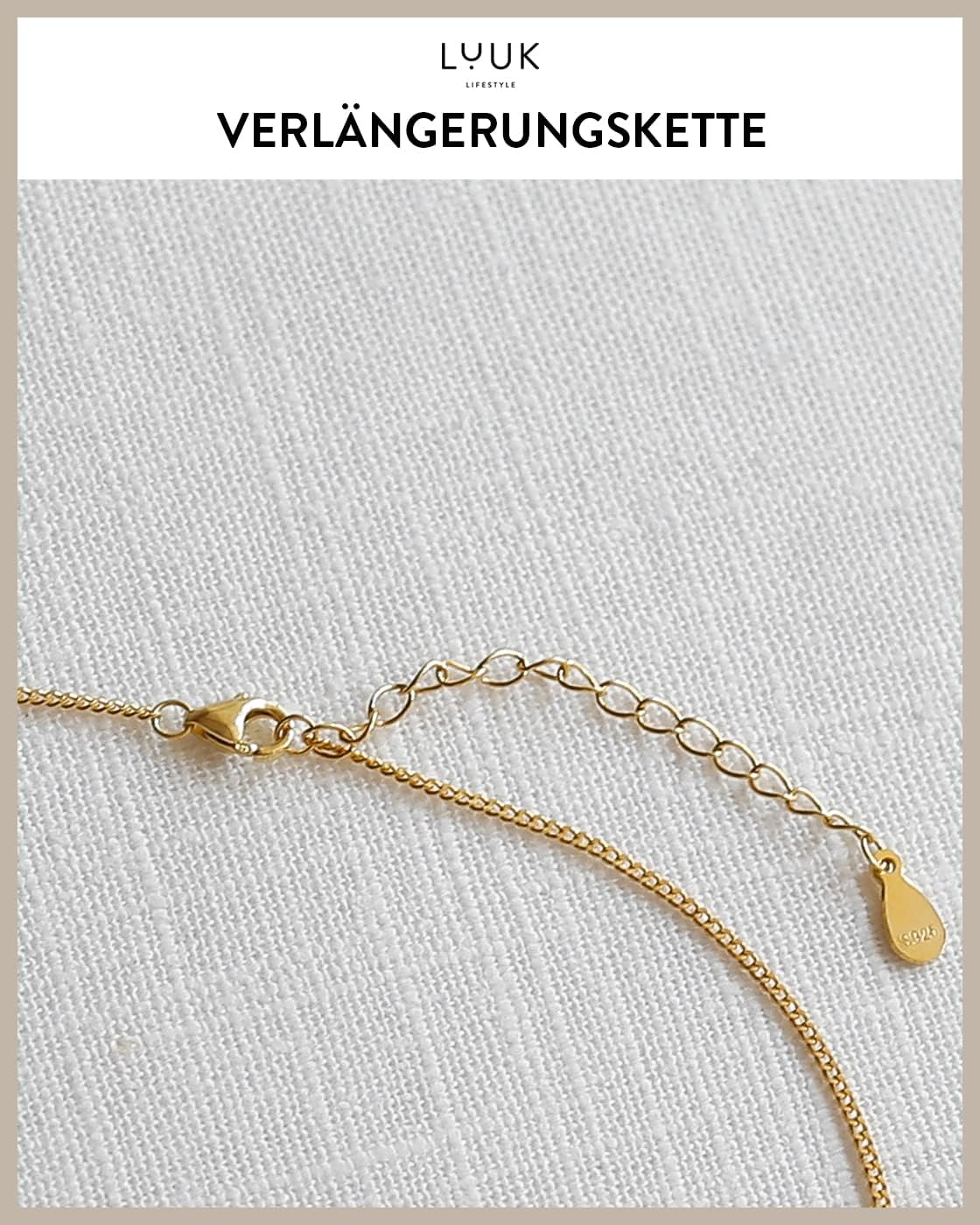 Thumbnail 5 de LUUK LIFESTYLE Halskette mit Walflossen-Anhänger, Happiness-Spruchkarte & Edelstahl – filigran in Silber, Gold oder Rosé