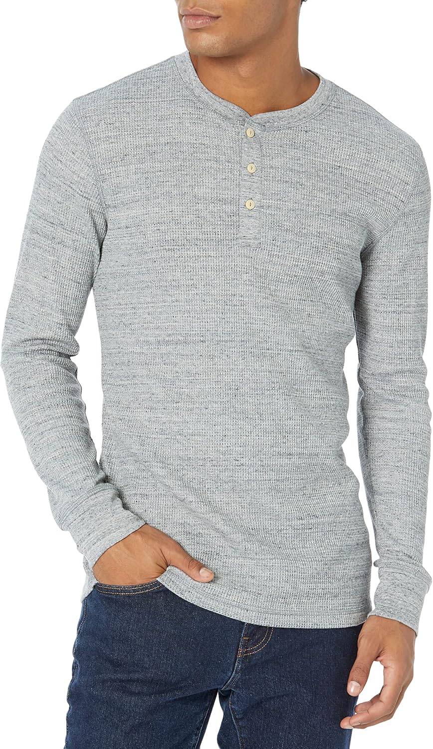 Thumbnail 5 de Amazon Essentials Herren Langarm-Waffel-Henley mit schmaler Passform – bequem für Alltag & Layering