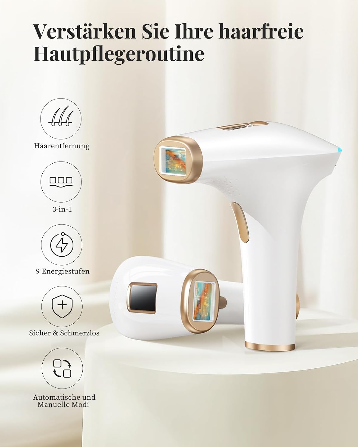 Thumbnail 1 de Haarlosy IPL Haarentfernungslaser – 3-in-1, 9 Stufen, 999.900 Blitze, für Frauen und Männer