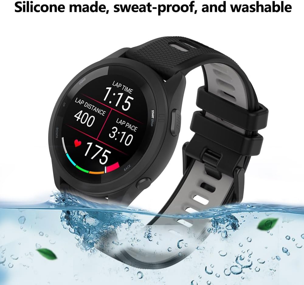 Thumbnail 5 de FiiMoo 20mm Silicone Strap for Garmin Venu 2 Plus / Venu Sq 2 / Active 5 / Vivoactive 3 and More