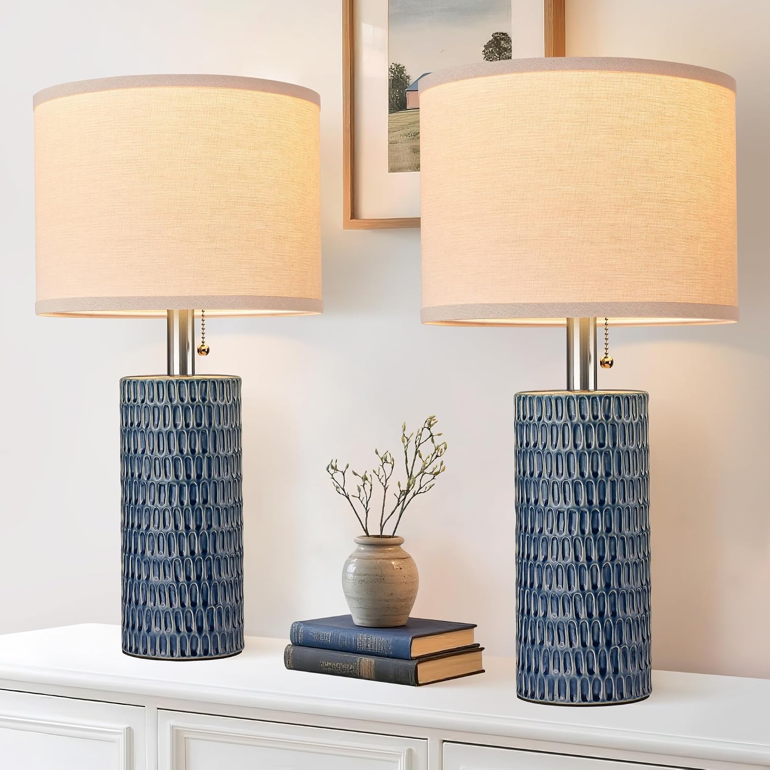 Detalle de Reaketon Ceramic Table Lamps, 20.5-Inch