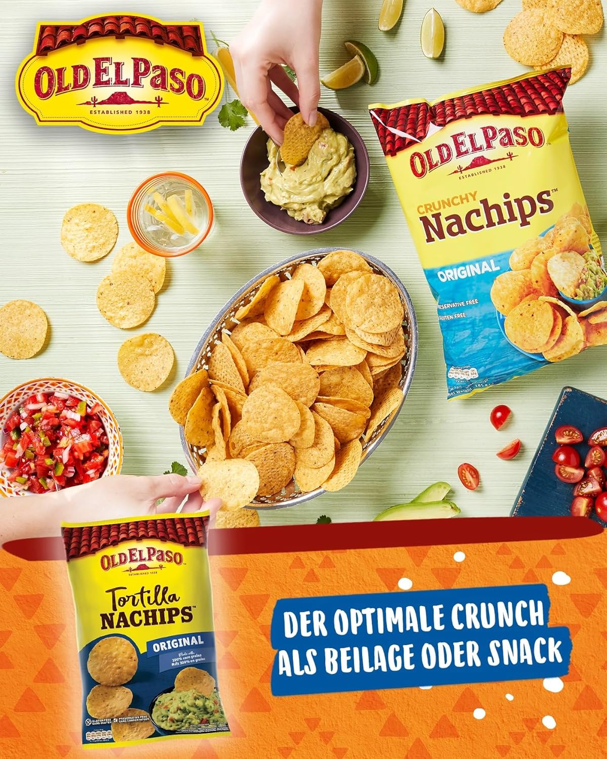 Detalle de Old El Paso Nachips Original 185 g 🍿