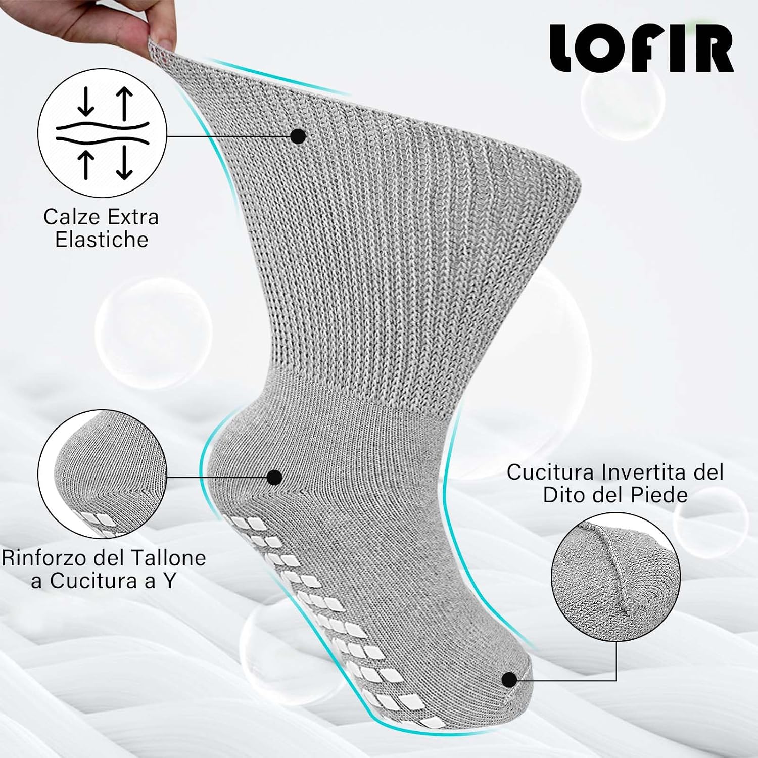 Detalle 1 de LOFIR Calze Diabetici Cotone 39–46
