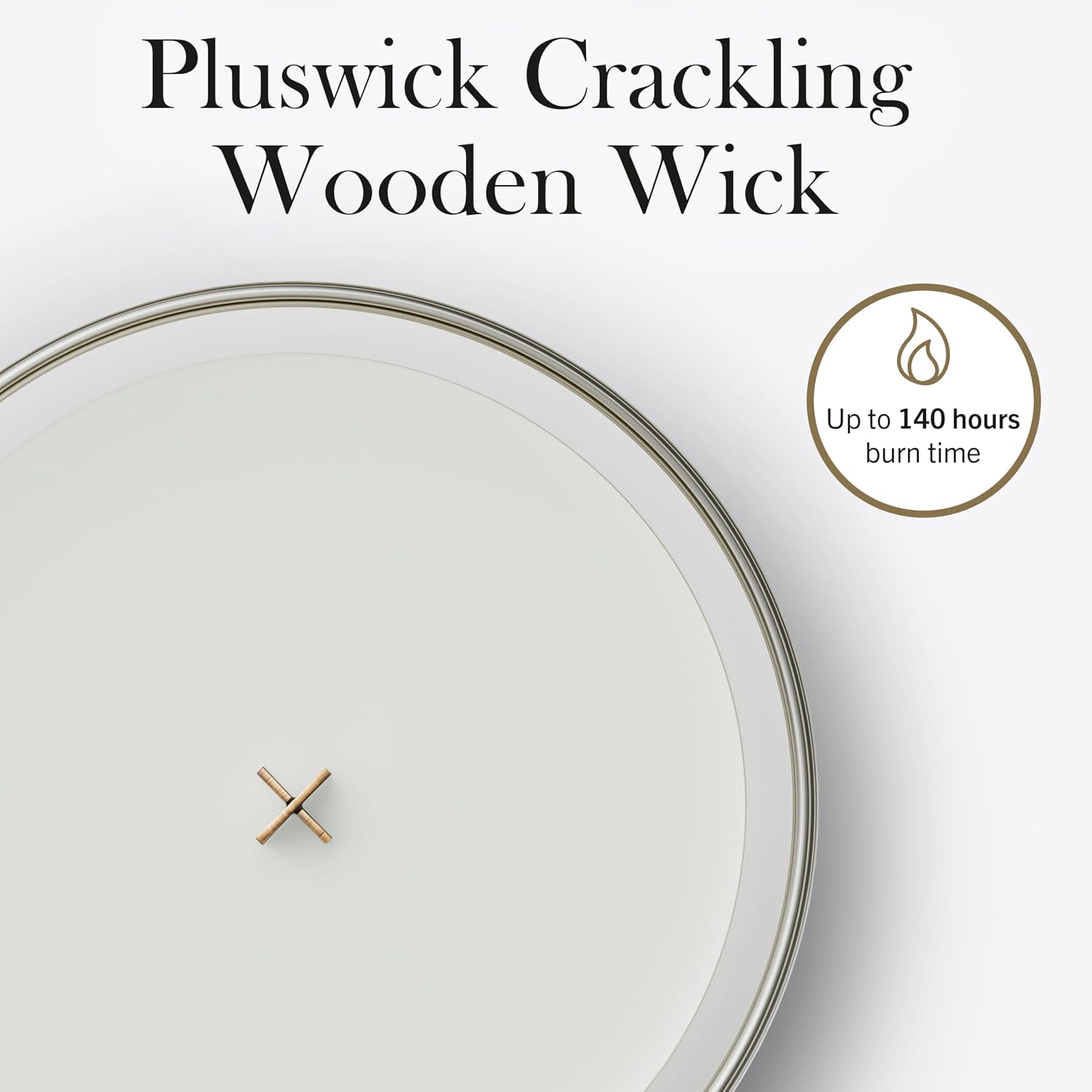 Detalle de WoodWick Large Hourglass Scented Candle in White Tea & Jasmine (Crackling Wick)