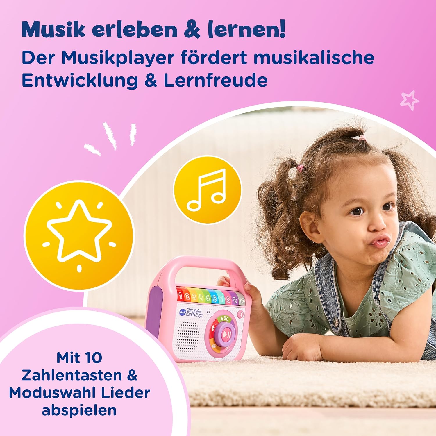 Detalle 2 de Vtech Mein Erster Musik-Player 40 Lieder