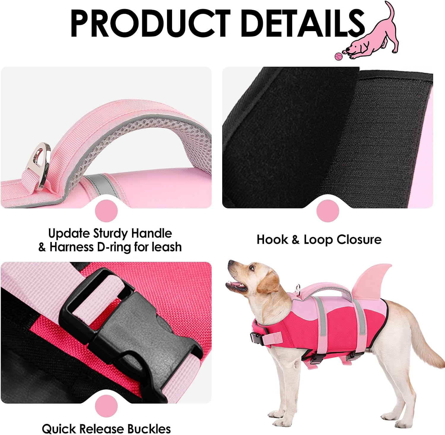Thumbnail 4 de AOFITEE Dog life jacket, XS