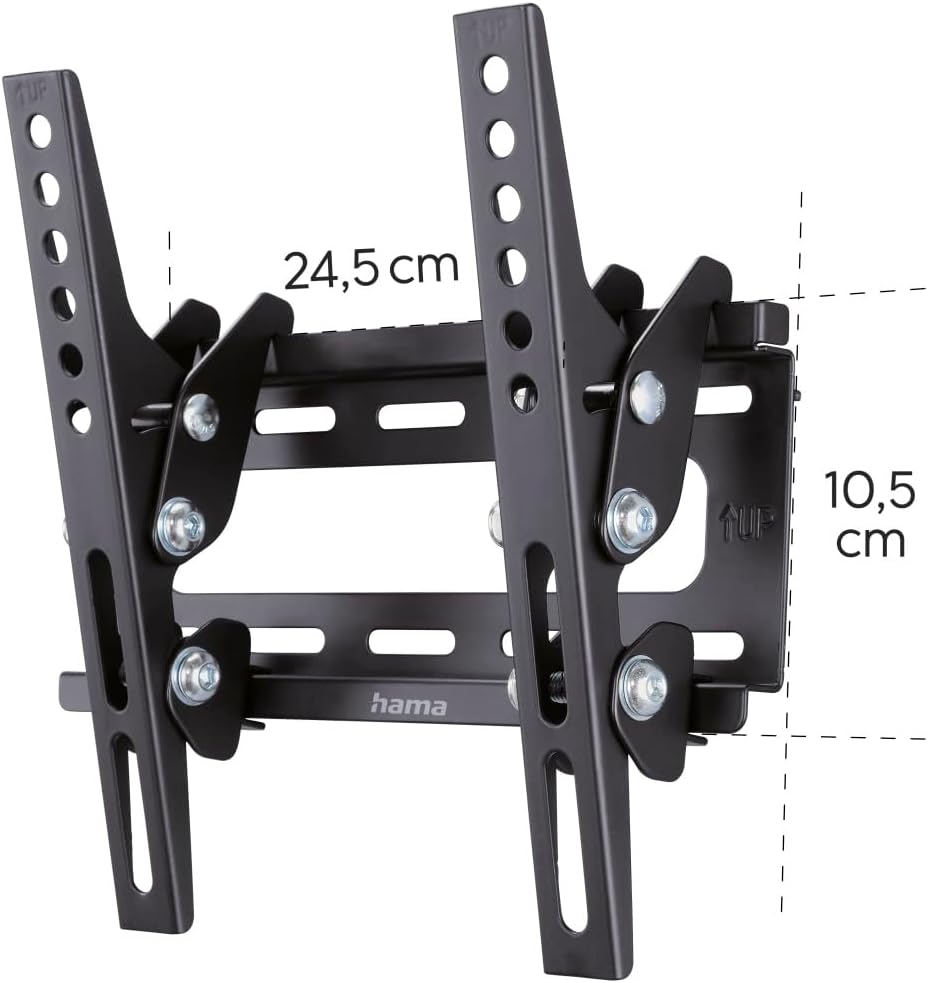 Thumbnail 5 de Hama neigbare TV-Wandhalterung für 19–46 Zoll (VESA 50x50 bis 200x200), bis 25 kg, extra flach, inkl. Fischer-Dübeln