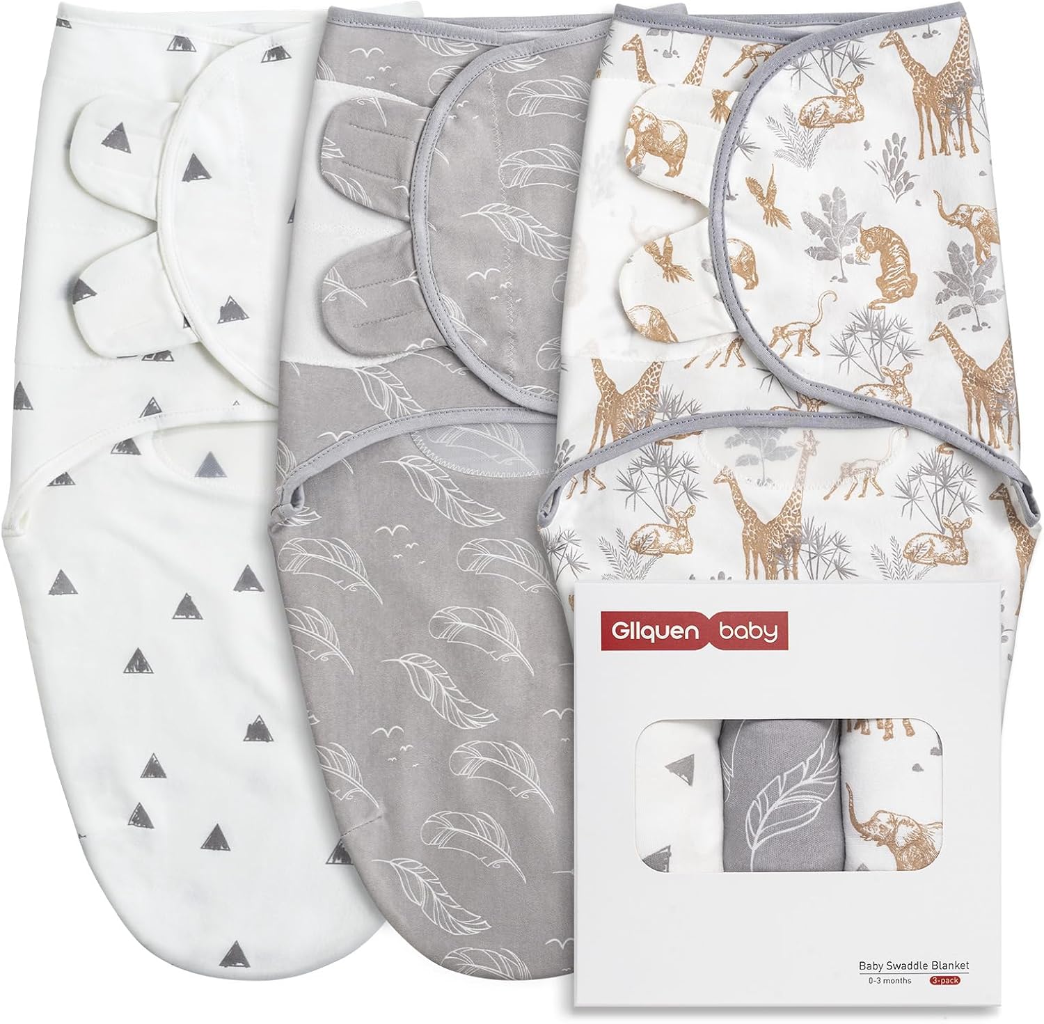 Detalle de GLLQUEN BABY swaddle wraps, 3 pack