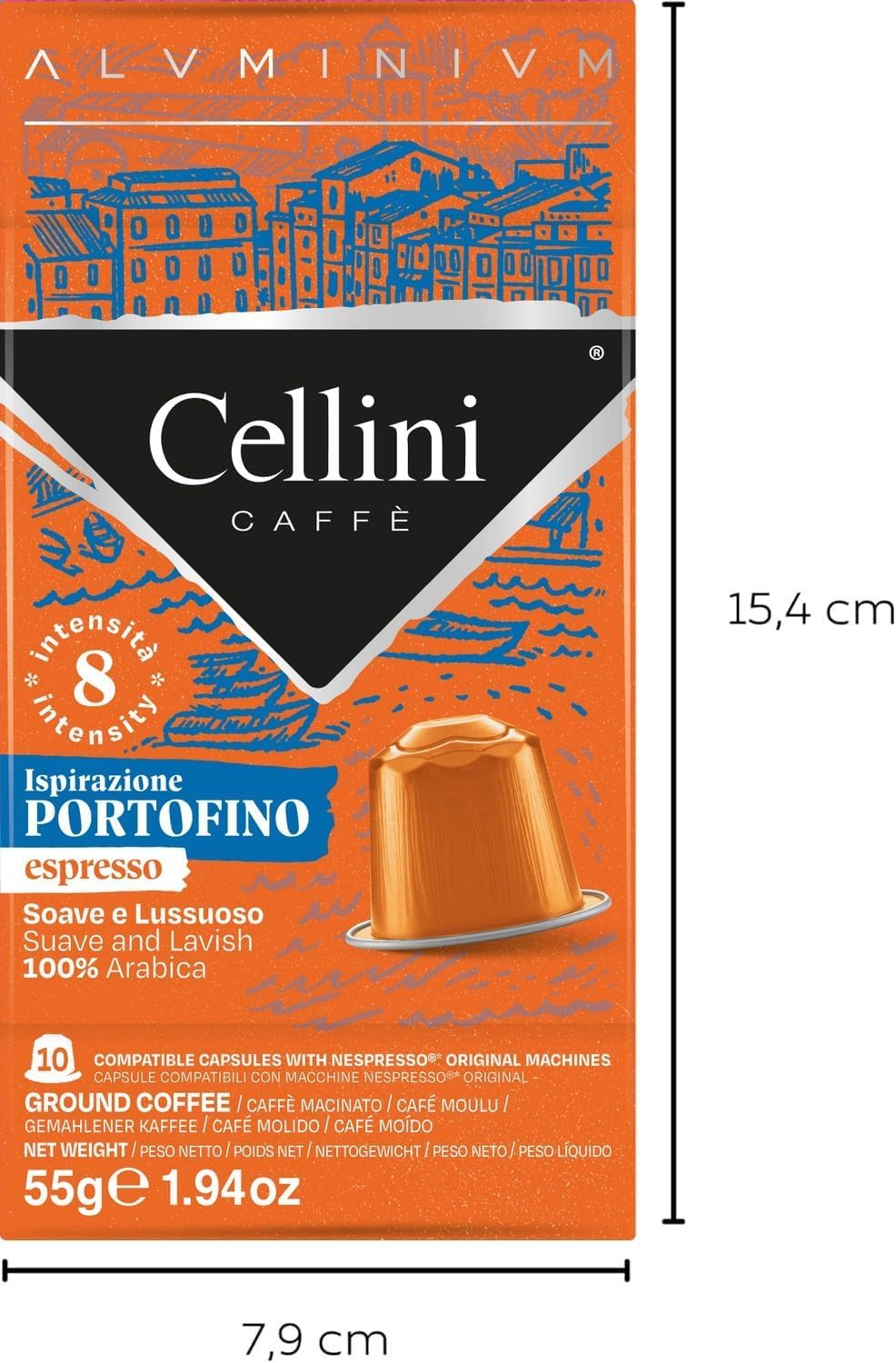 Thumbnail 6 de Café Cellini Capsules Aluminium compatibles Nespresso Portofino – 100 capsules (Italie)