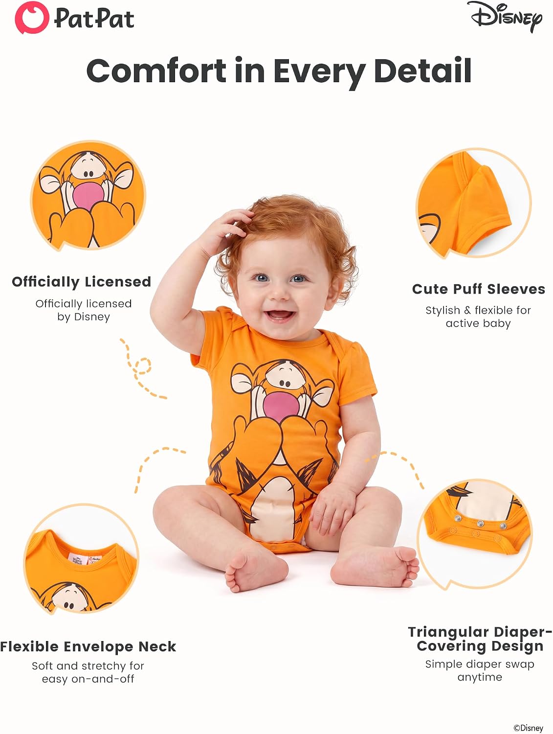 Detalle 2 de Disney baby bodysuit, 0 to 18 months