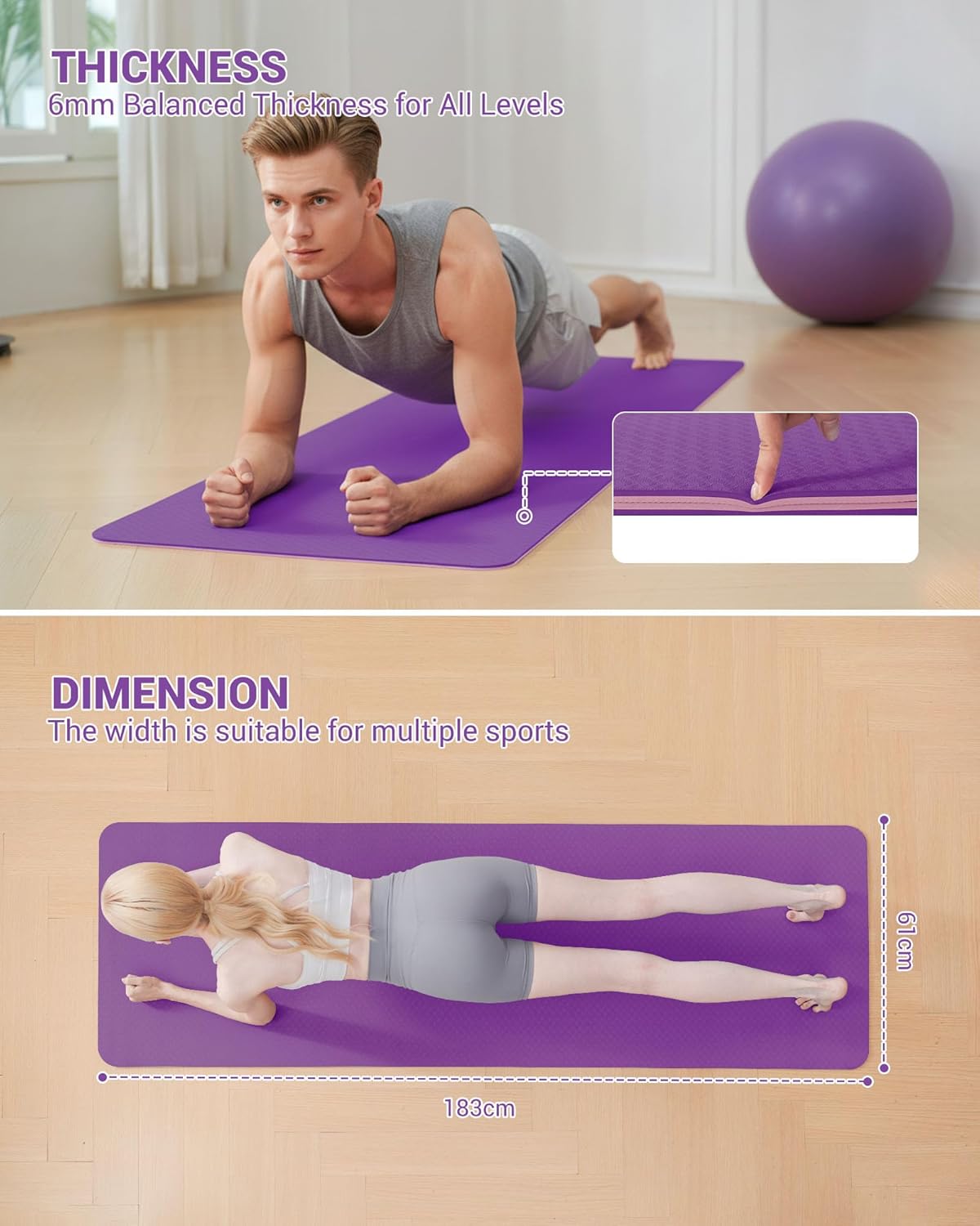 Thumbnail 1 de Good Nite Yoga Mat 183 x 61 cm 6mm