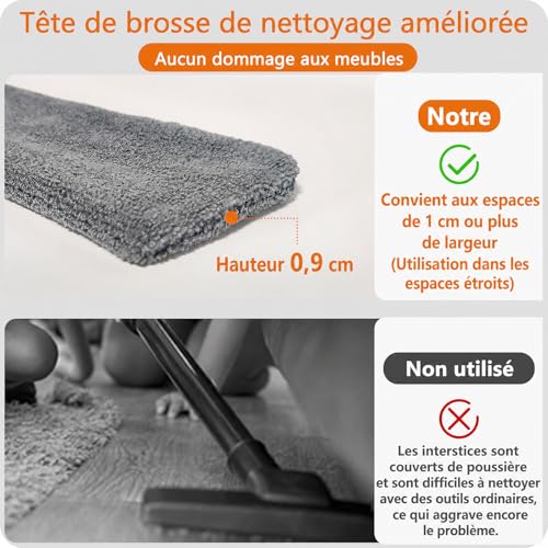 Detalle 2 de Staubwedel télescopique HELI MIAO - Sets de 6, biegbar et lavable en microfibre, inox