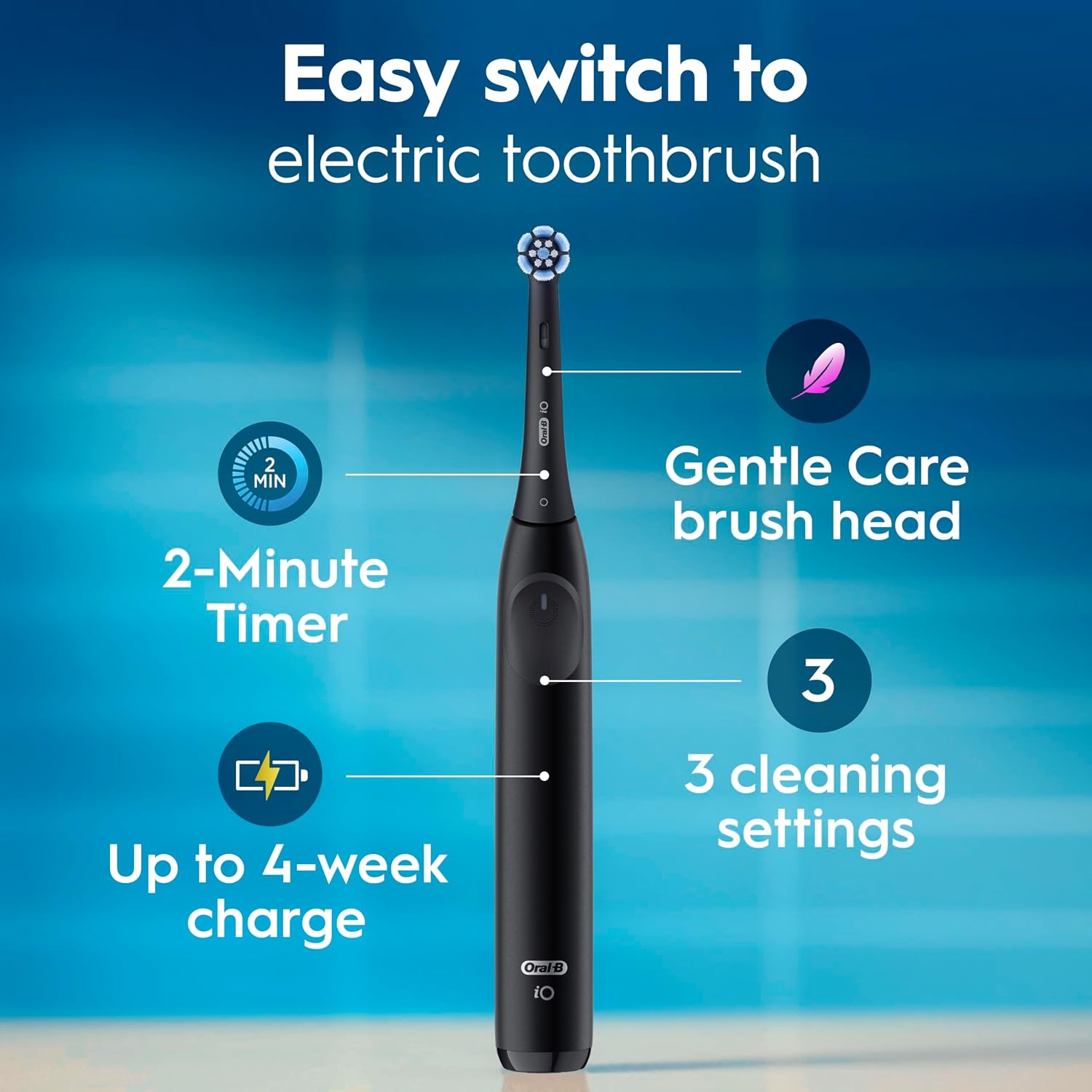 Detalle de Oral-B iO Simple Clean 2 min toothbrush 🪥