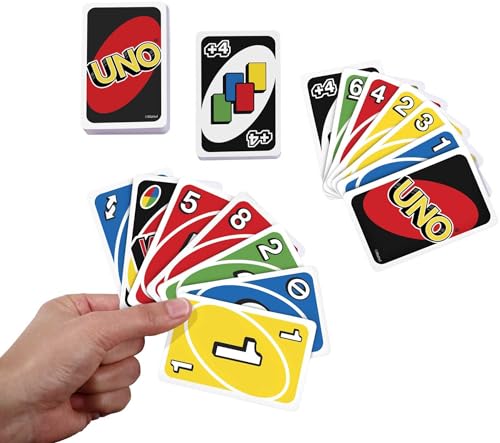 Detalle de Mattel Games UNO Card Game (Ages 7+, 2–10 Players) with Collectible Storage Tin