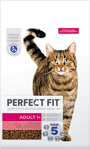 Detalle 2 de PERFECT FIT Adult 1+ Trockenfutter für Katzen 7 kg Rind – Ausgewogene Ernährung für Haut, Fell und Verdauung