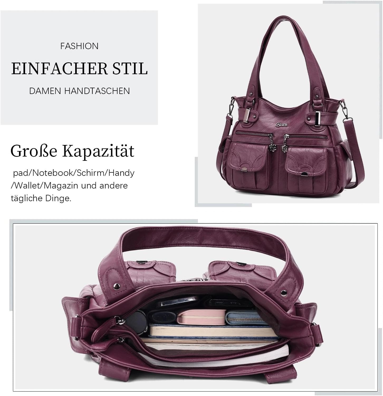Detalle 2 de Damen Umhängetasche KL928 mit 4.72 Zoll Breite