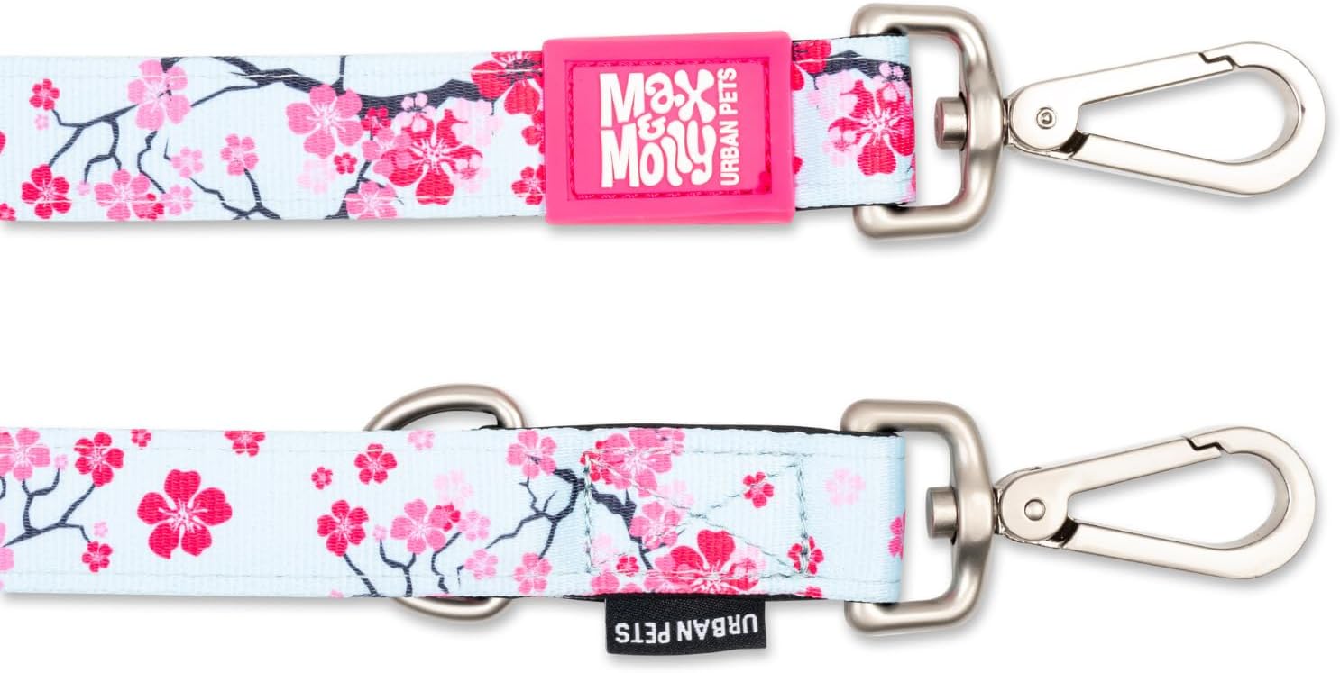 Thumbnail 2 de Max & Molly Multifunktions-Hundeleine 2 m mit 2 Karabinern (Cherry Bloom/XS) – gepolstert, sicher & flexibel