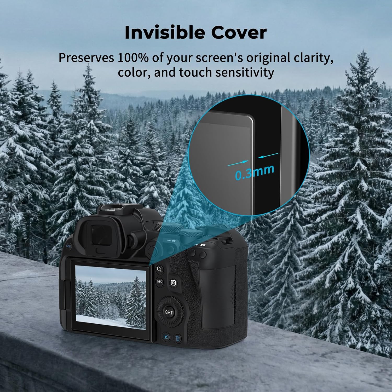 Thumbnail 4 de SmallRig Lot de 3 Protections d'Écran pour Canon R6 / R6 II / R7 – Verre Trempé Ultra-Fin 0,3 mm