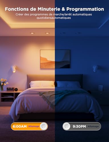 Thumbnail 6 de Govee Ampoule Connectée WiFi GU10 RGBWW avec Matter — 4 Pack, 400LM, 16 M couleurs, synchronisation musique