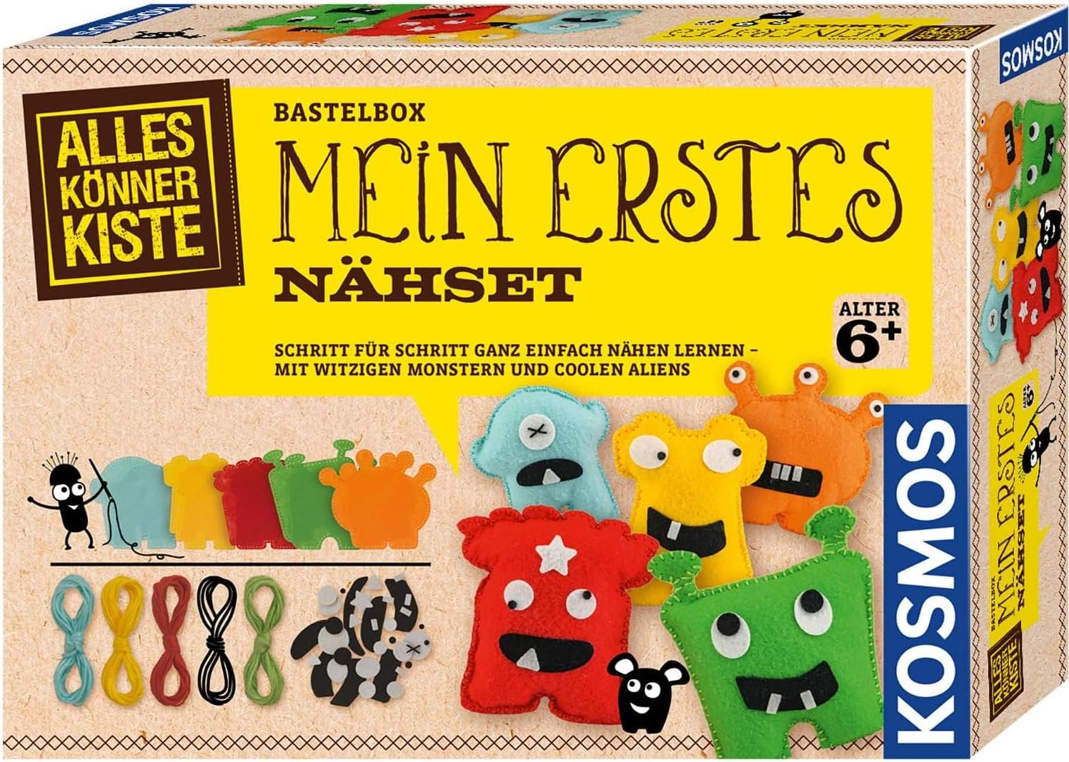Detalle de Kosmos 604394 AllesKönnerKiste Nähset für Kinder 🎨