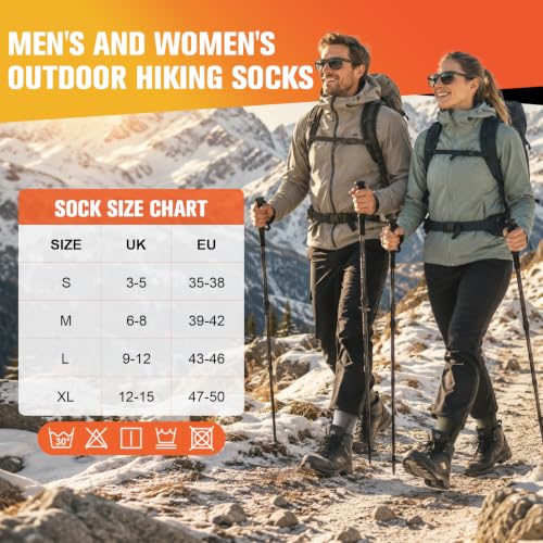 Thumbnail 8 de Veximora Merino Wool Hiking Socks, Black 9–12, 3 Pairs, Cushioned & Thermal