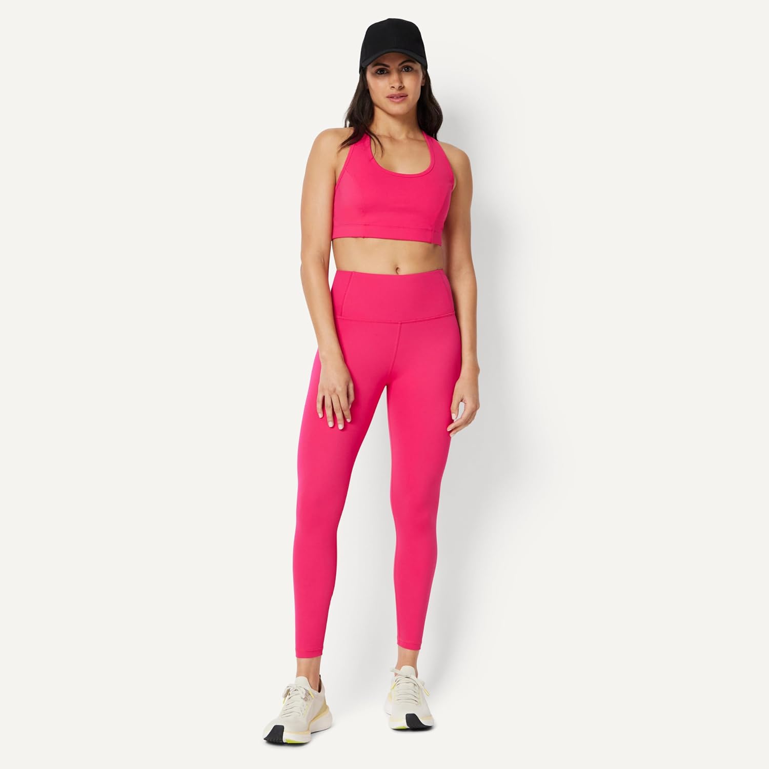Detalle de Amazon Essentials Damen Power Sculpt Leggings mit hohem Bund 7/8-Länge – Innennahtlänge 63,5 cm