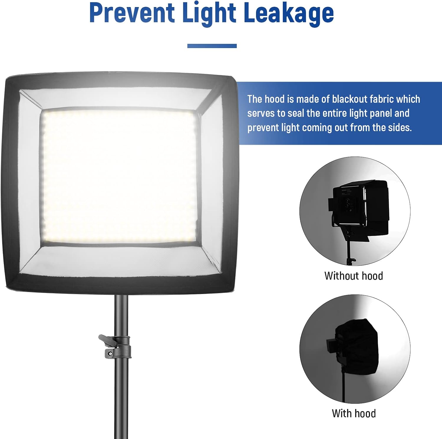 Detalle de NEEWER softbox pieghevole 12,2"x11,4" con griglia per luci video NL660/NL660S/SNL660/RGB660