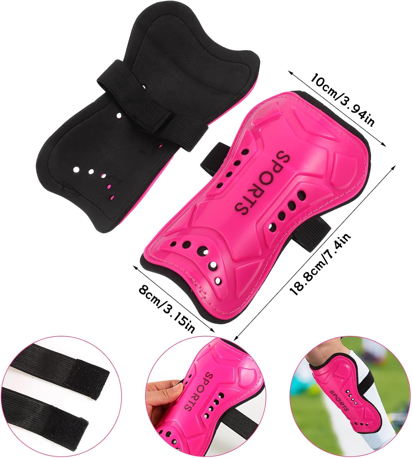 Thumbnail 2 de Kids Shin Pads Football Ankle Protection