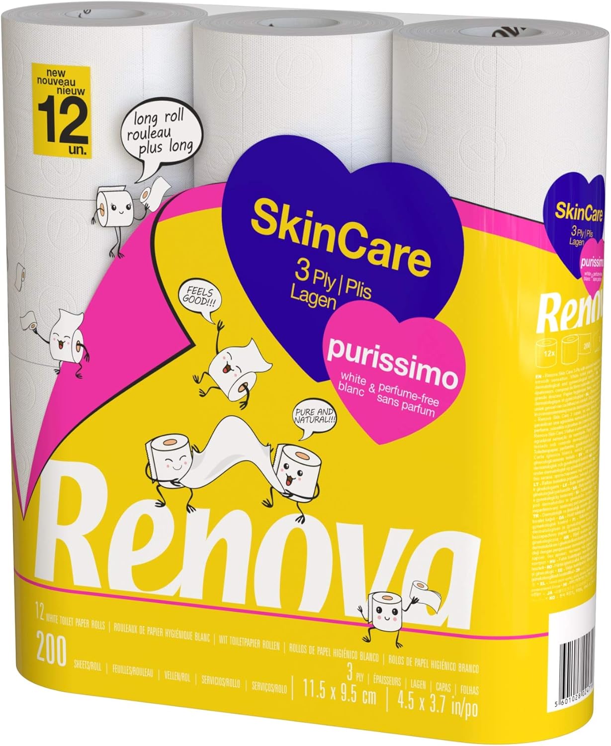 Detalle 1 de Renova Papel Higiénico Skin Care Purissimo - 12 Rollos 🧻