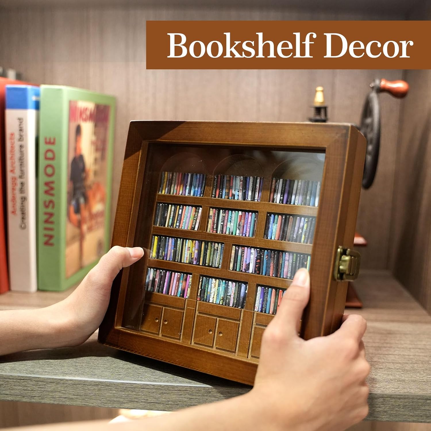 Thumbnail 4 de WifePro Anxiety Bookshelf Mini 7.75" Walnut