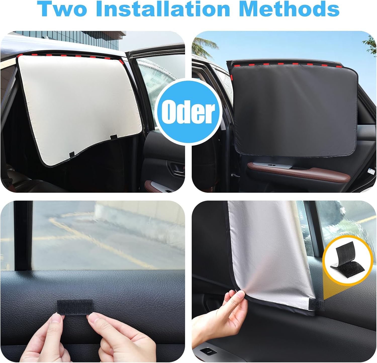 Detalle de XCBYT Sonnenschutz Auto Seitenscheibe Magnetisch – 4er Set