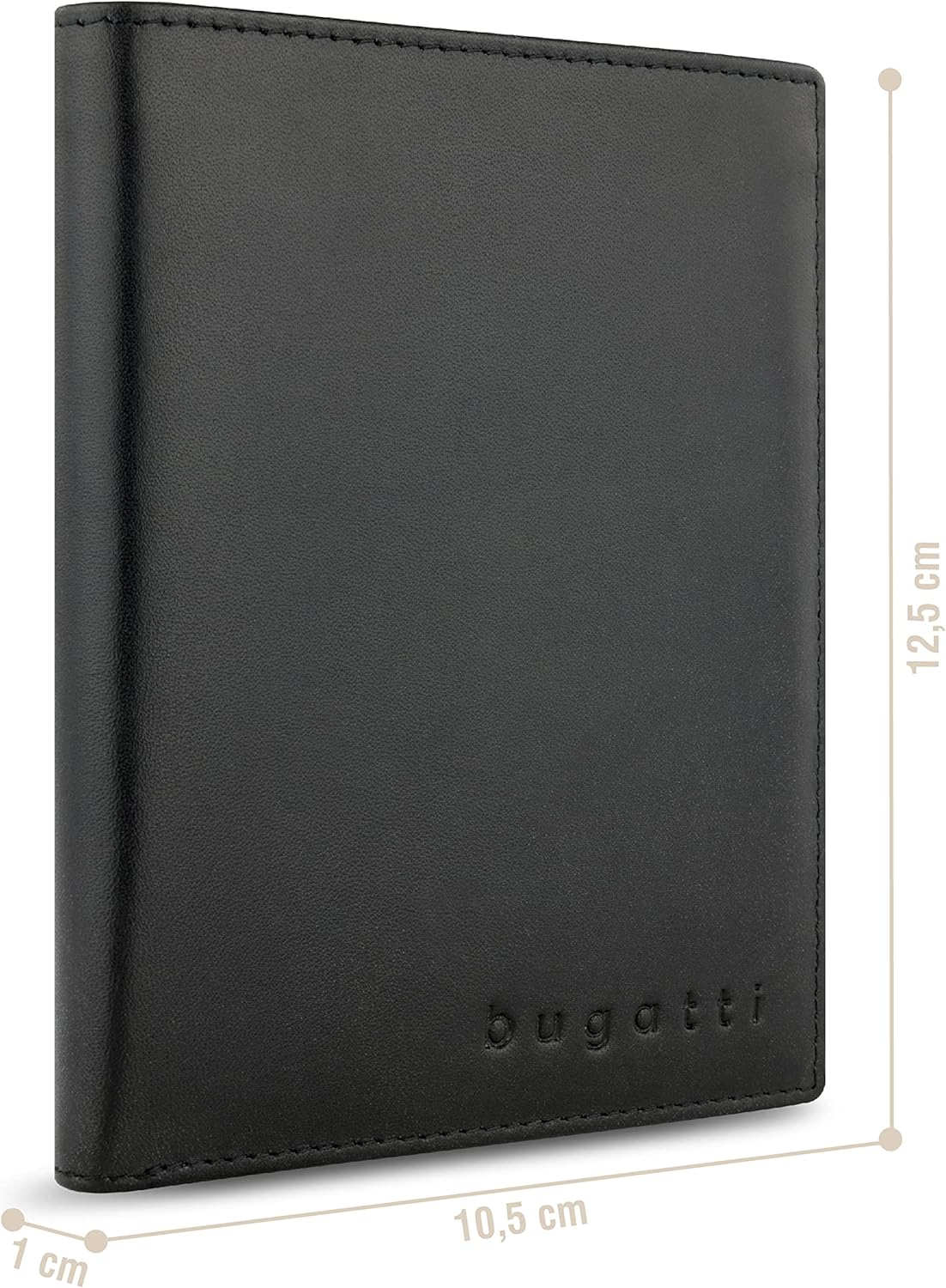 Thumbnail 1 de bugatti Super Slim – Portefeuille fin en cuir véritable avec protection RFID, Noir