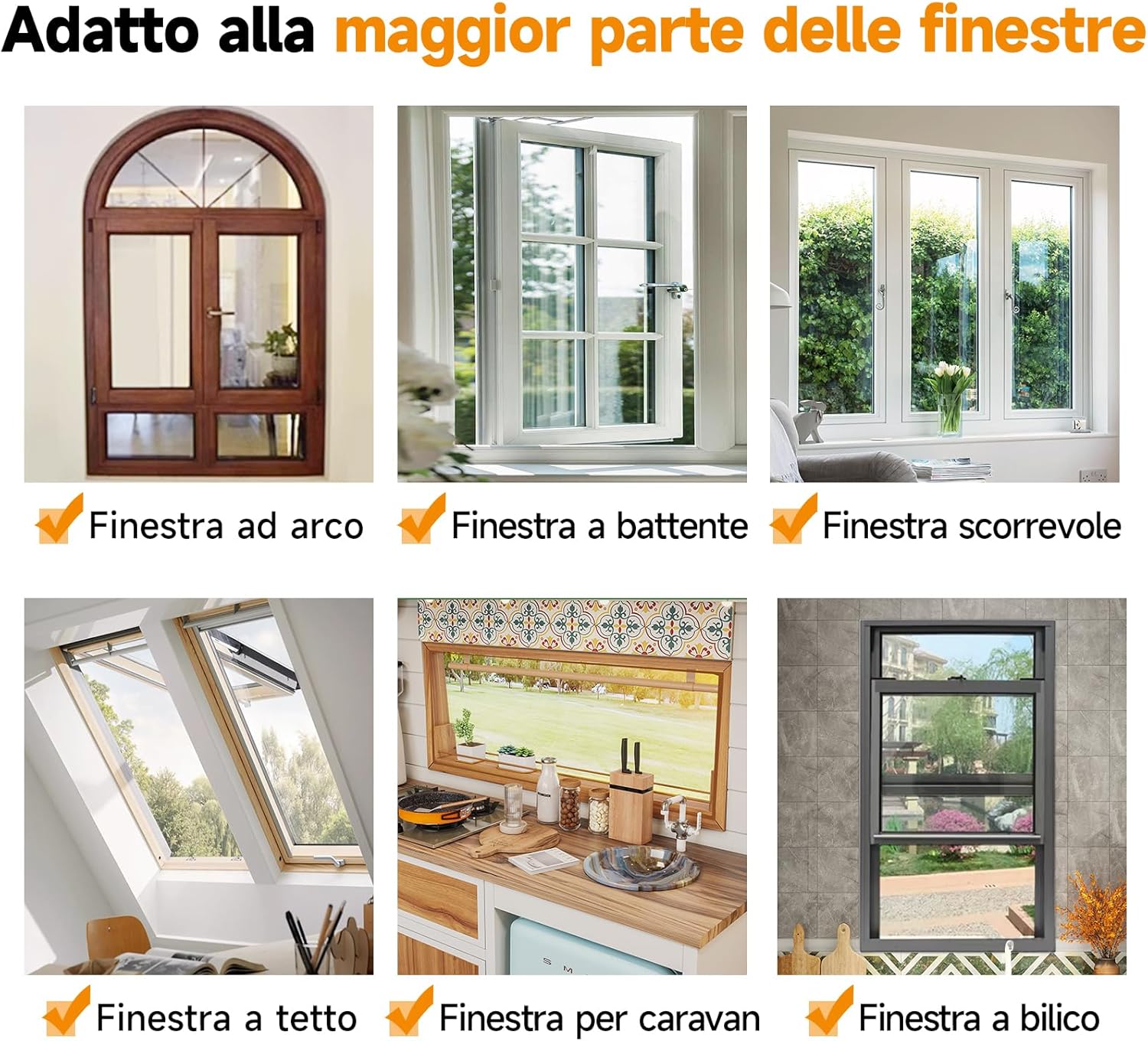 Thumbnail 5 de OWYR zanzariera magnetica per finestra 120x130 cm con cornice bianca e rete grigia autoadesiva