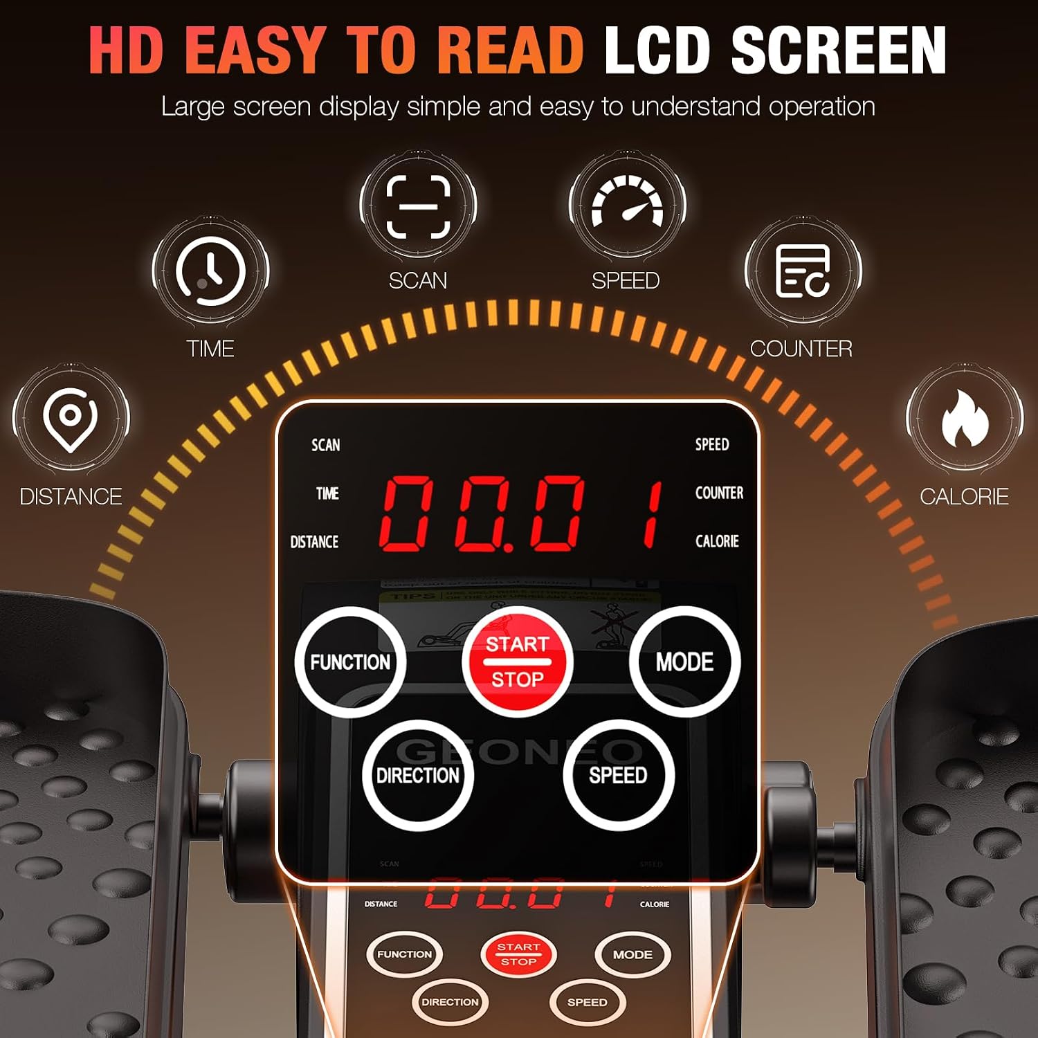 Detalle 2 de Under Desk Elliptical Machine: Quiet, Compact Seated Pedal Exerciser for Home and Office