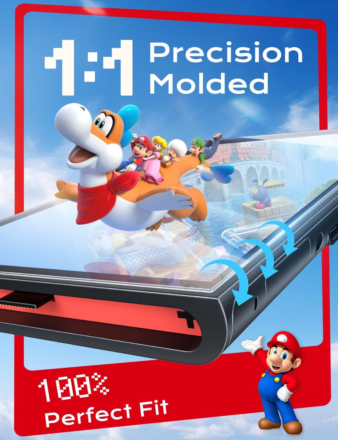 Detalle 2 de MAGIC JOHN 2 Pack Screen Protector for Nintendo Switch 7.9"