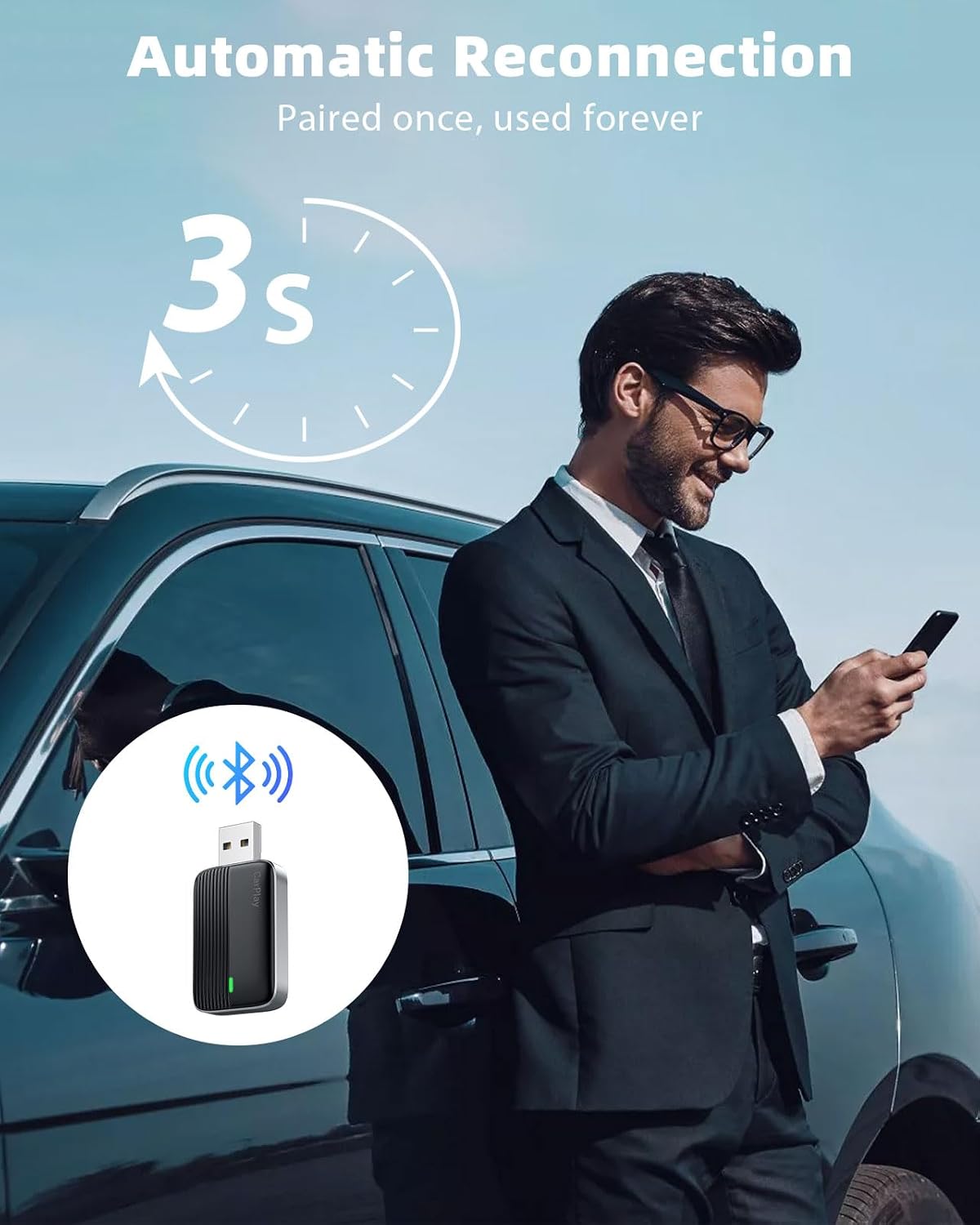 Detalle 2 de MoKo Wireless CarPlay Adapter 2025