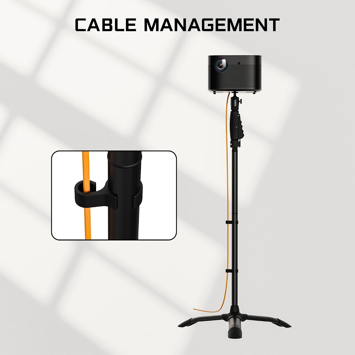 Detalle 2 de ETHU Projector Floor Stand with One-Hand Height Adjustment