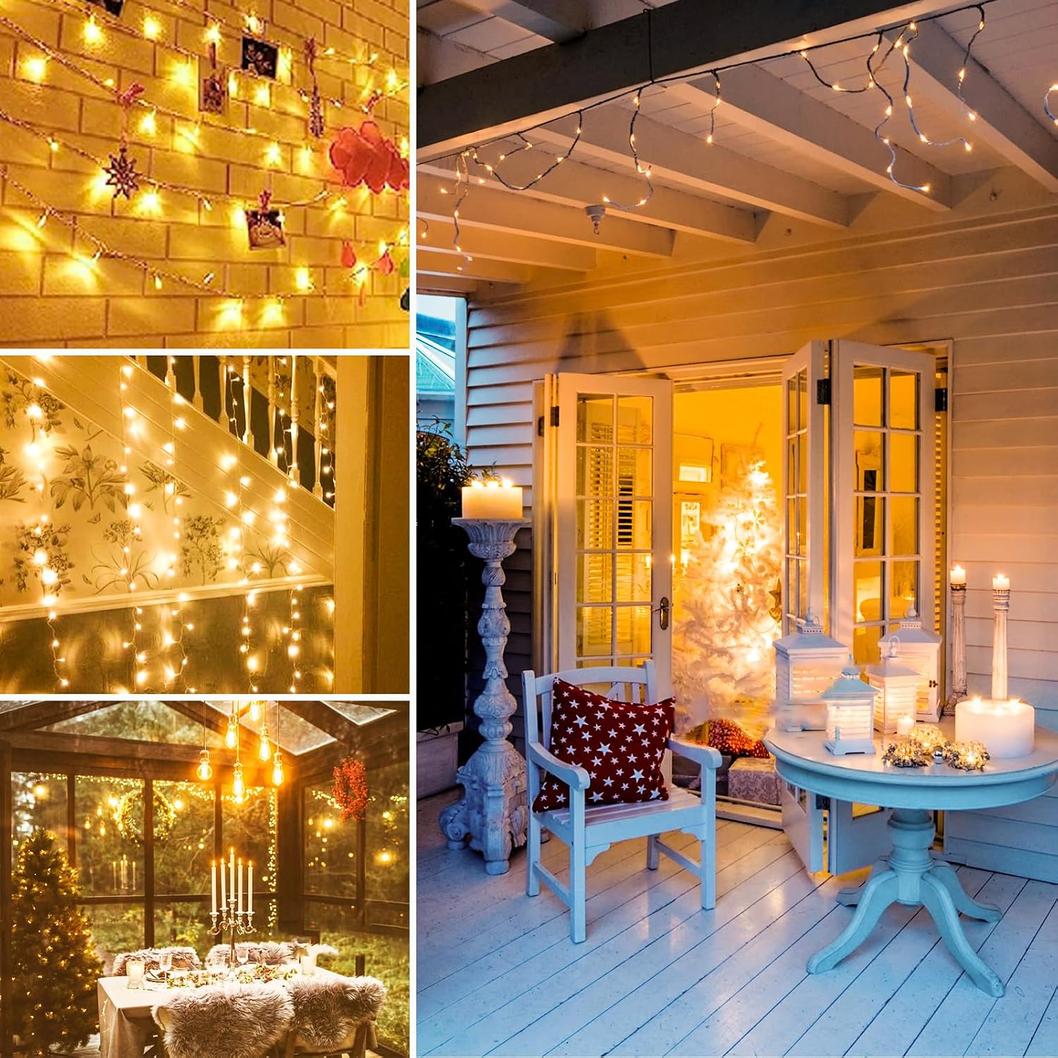 Detalle de SANJICHA MLS-D29V6WUC-O 800 LED String Lights, 272 ft Warm White