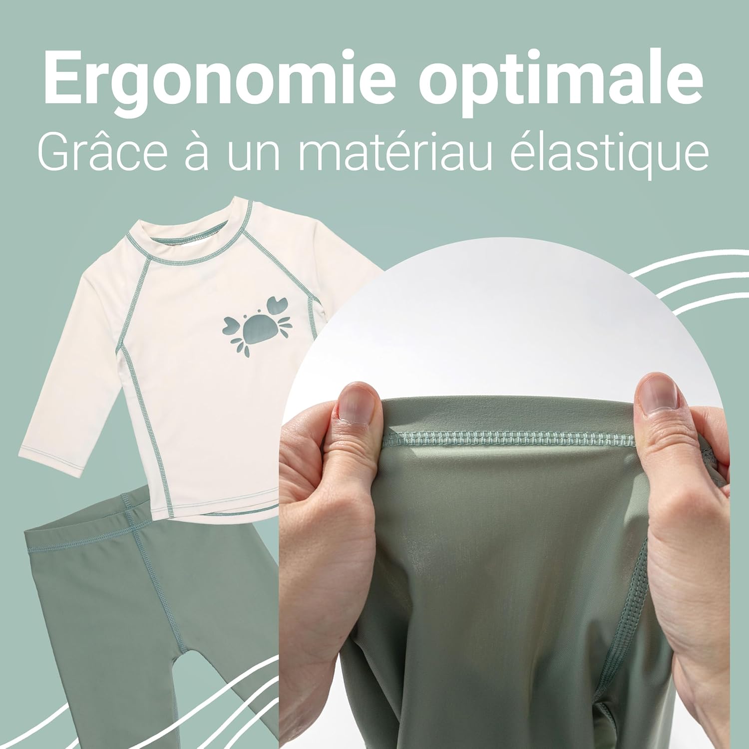 Thumbnail 5 de LaLoona Combinaison anti-UV bébé (2 pièces) : T-shirt UV manches longues + short de bain UPF 80+