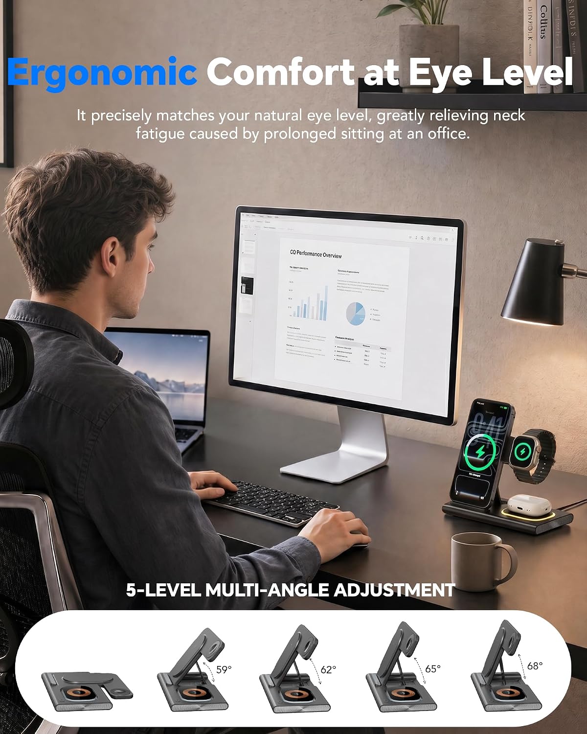 Thumbnail 5 de AIMTEL 3-in-1 Foldable Wireless Charging Station (iPhone, Apple Watch & AirPods)