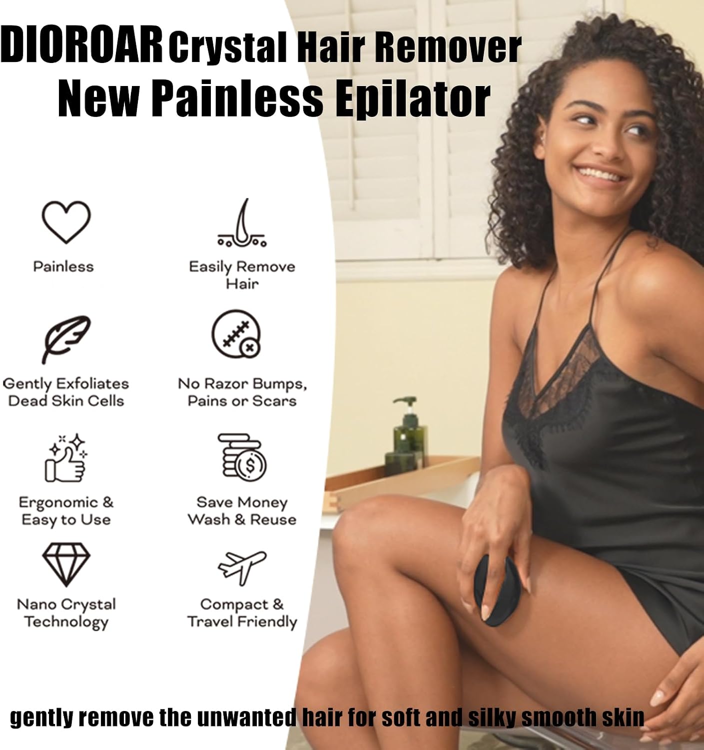 Detalle de DIOROAR Crystal Hair Remover, Nano Glass