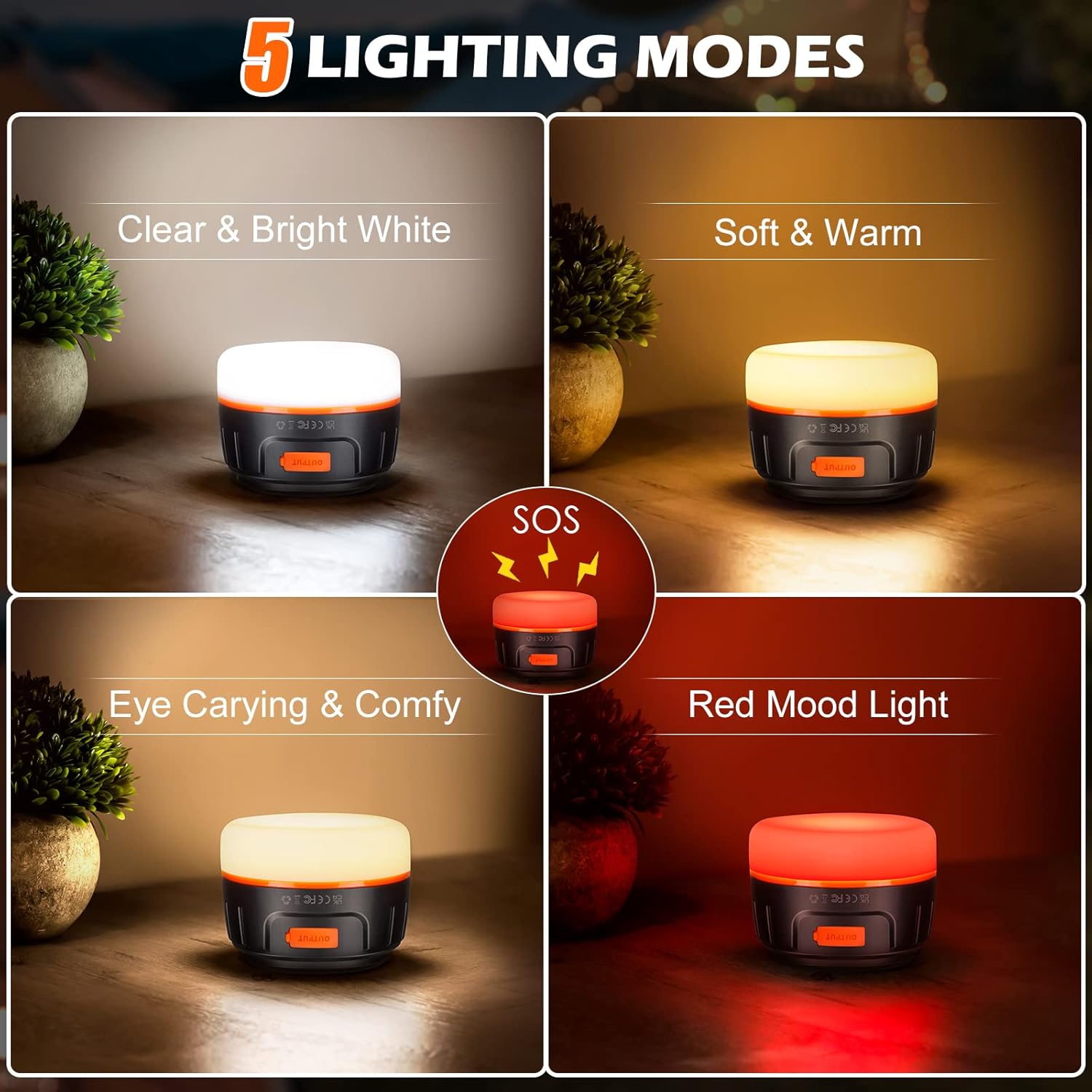 Thumbnail 2 de lanktoo Rechargeable Camping Lantern 300h