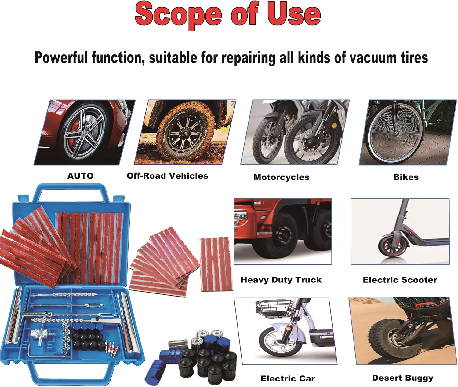 Thumbnail 5 de 52pcs tyre Repair kit for car 25 plugs