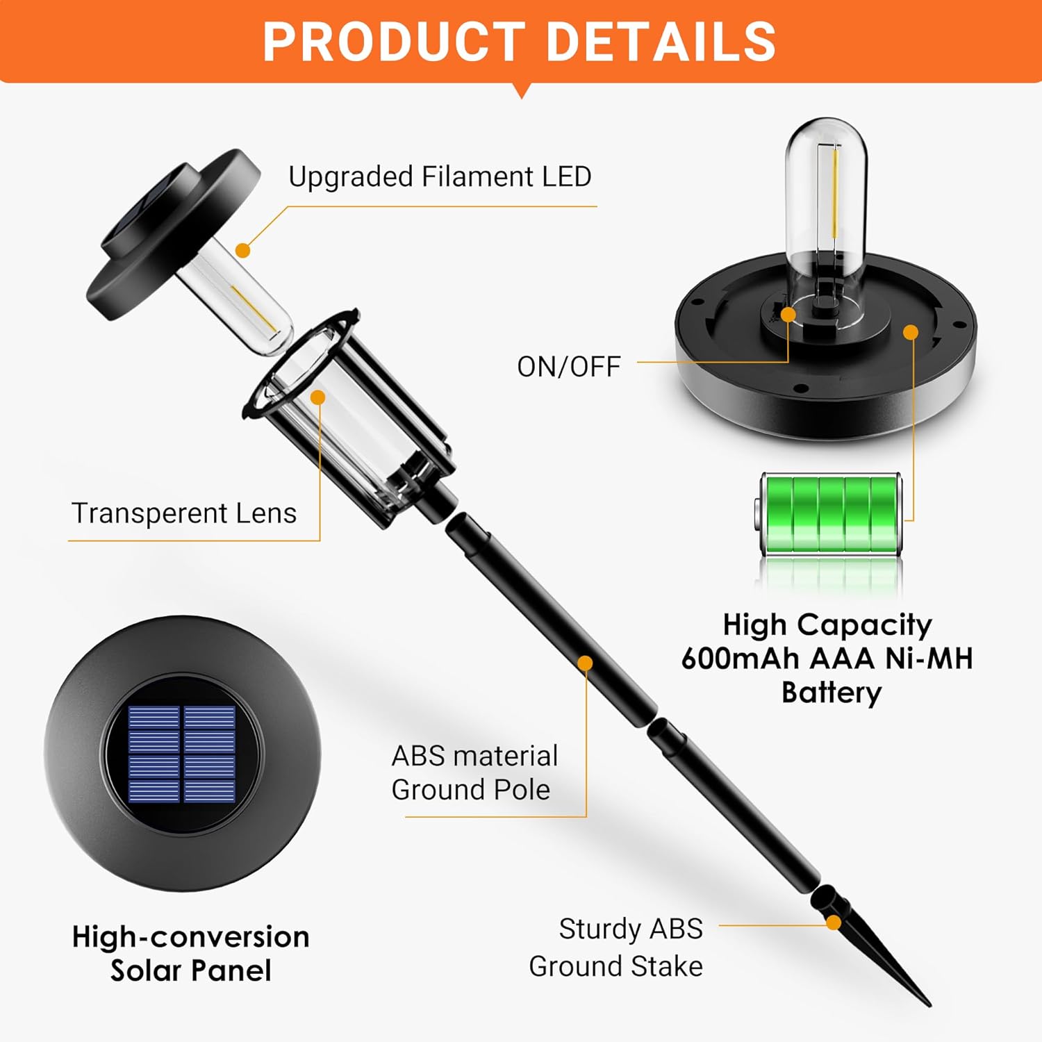 Thumbnail 4 de Solpex Solar garden lights 6 pack