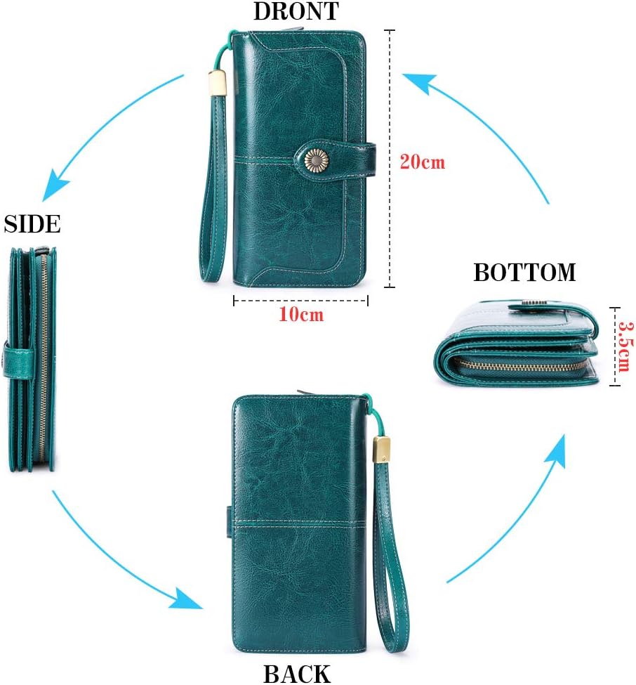 Thumbnail 2 de SENDEFN Genuine Leather RFID Wallet Purse