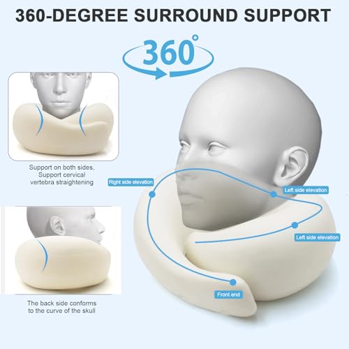 Thumbnail 4 de Purecas Memory Foam Travel Neck Pillow with 360° Support