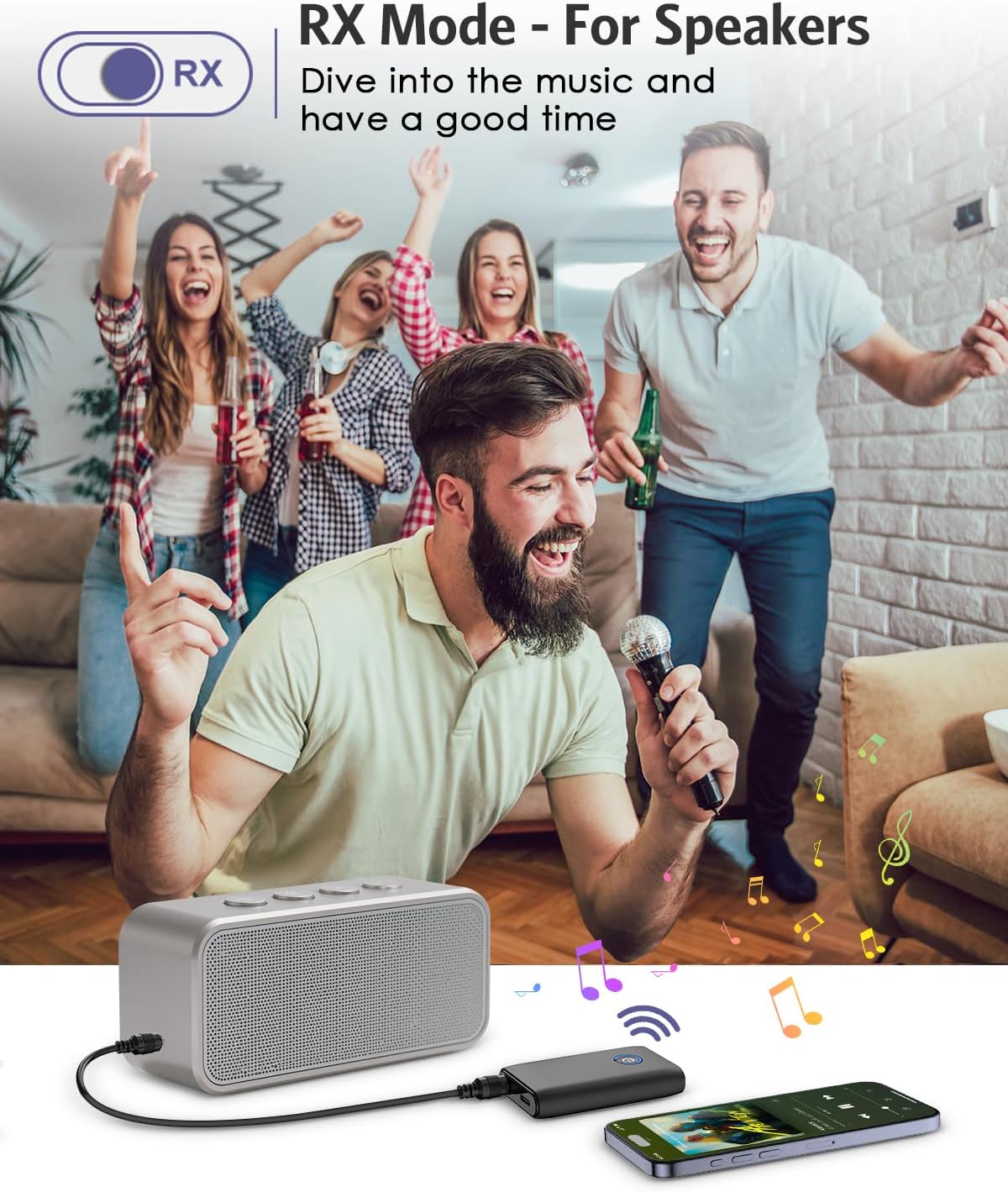 Thumbnail 6 de OQIMAX Bluetooth 5.3 audio adapter — 2‑in‑1 for TV
