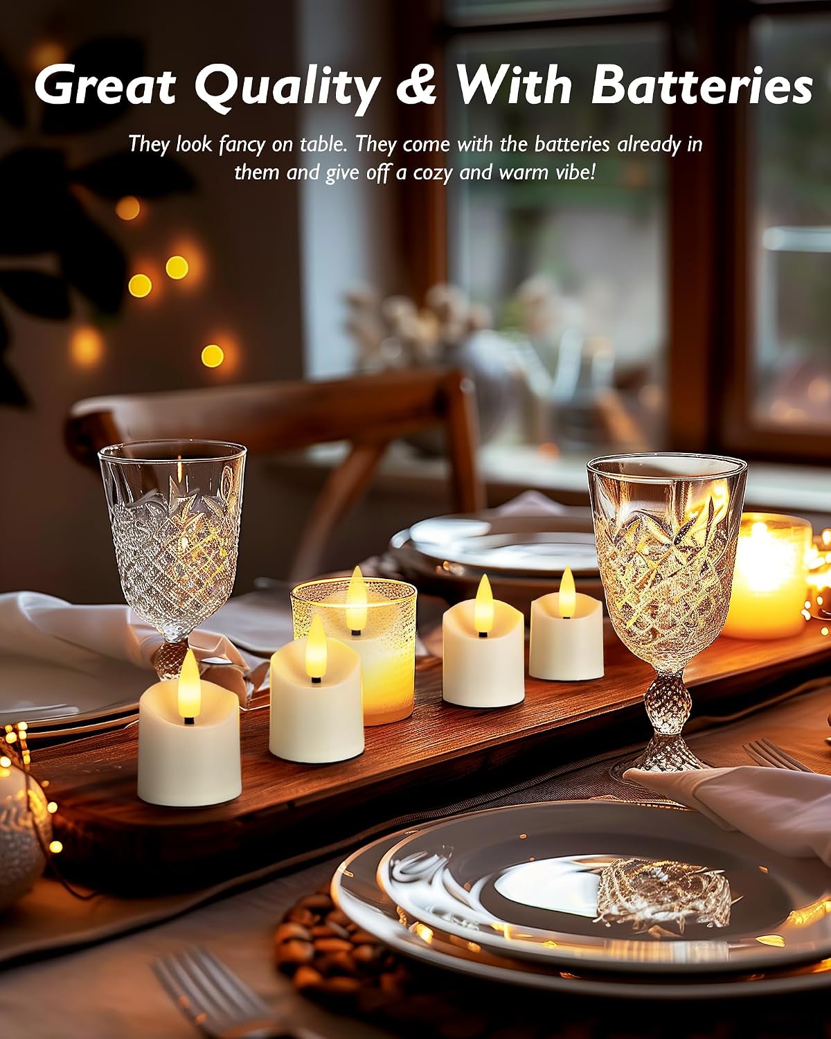 Thumbnail 3 de Homemory Rechargeable Tea Lights 6-Pack