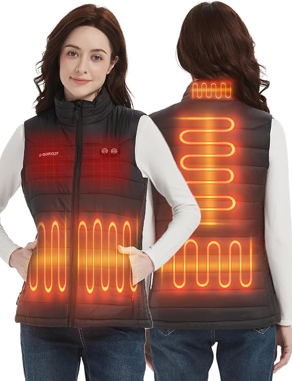 Detalle 2 de Gokozy Heated Vest with Battery Pack for Women, Lightweight with 3 Heat Settings